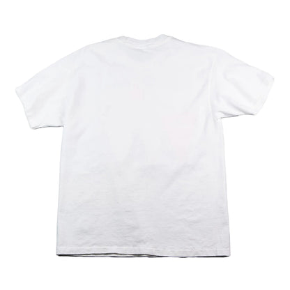 White t-shirt on a light gray background