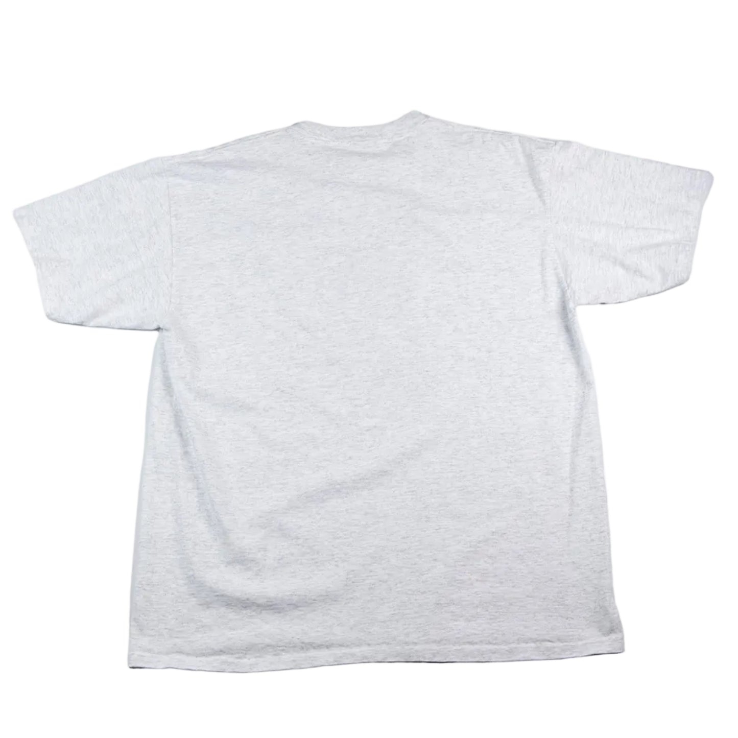 Plain white t-shirt on a light gray background