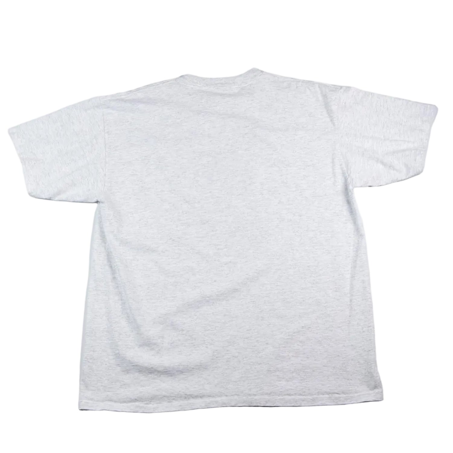 Plain white t-shirt on a light gray background