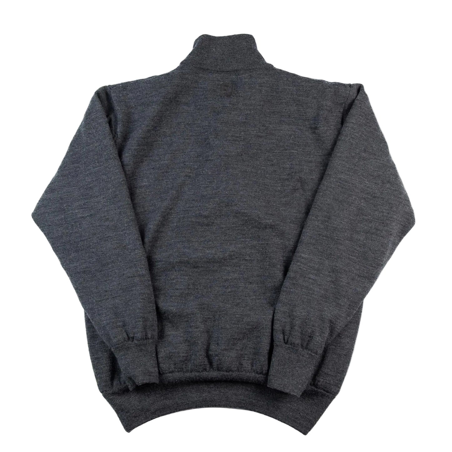 Dark gray zip-up sweatshirt on a white background