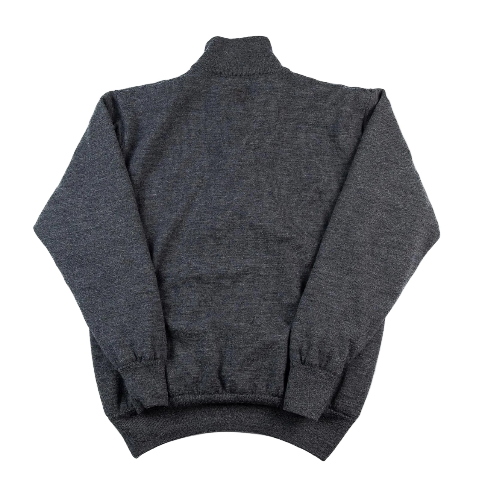 Dark gray zip-up sweatshirt on a white background