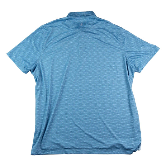 Blue polo shirt on a white background