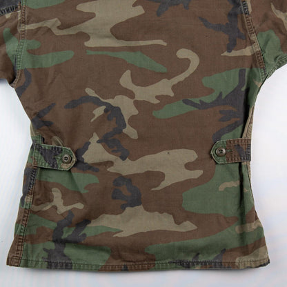 Vintage 1990s American Apparel US Army BDU Woodland Camo Field Jacket Men's Medium