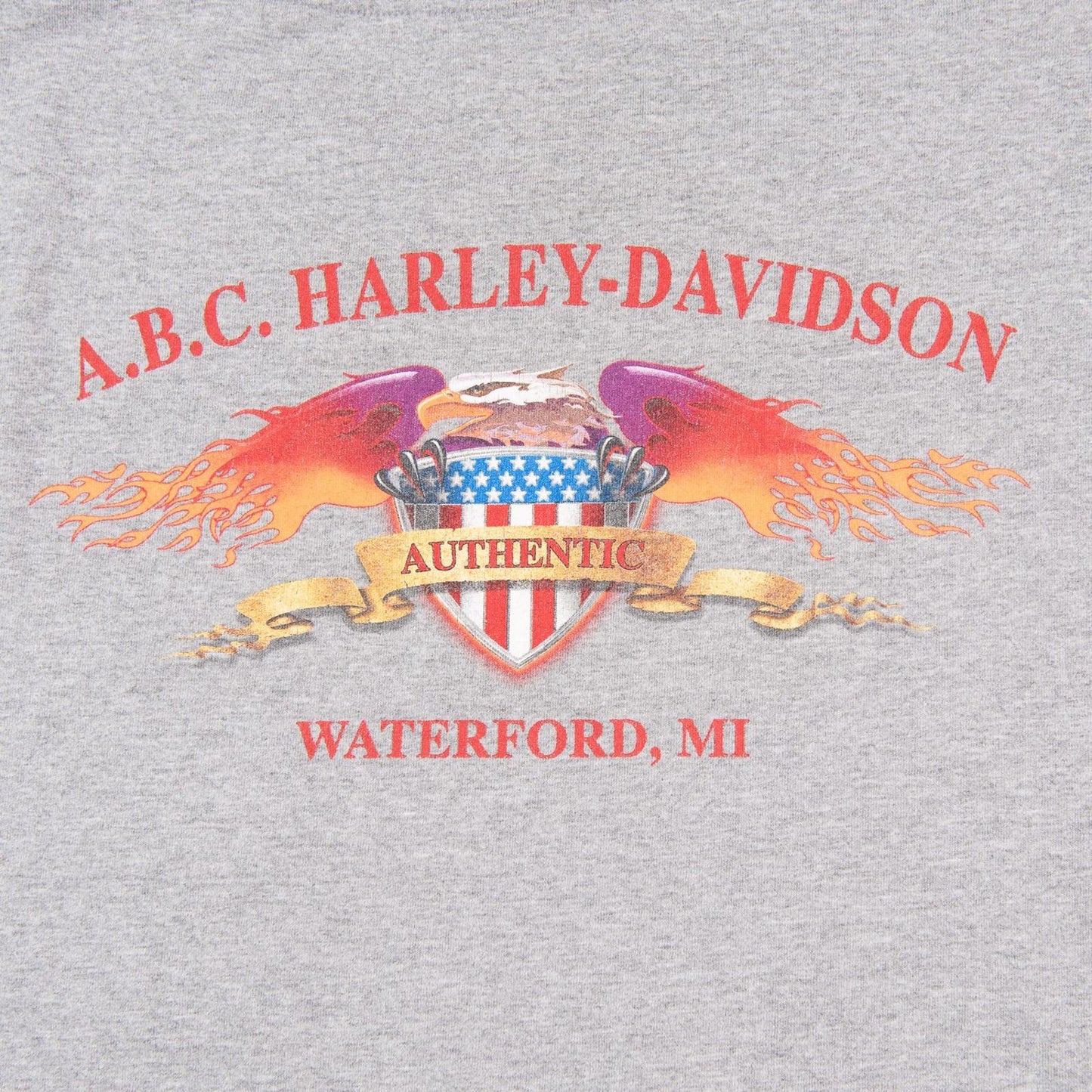 Vintage 2000 Harley Davidson Waterford MI Dealer T-Shirt Gray Men's 2XL