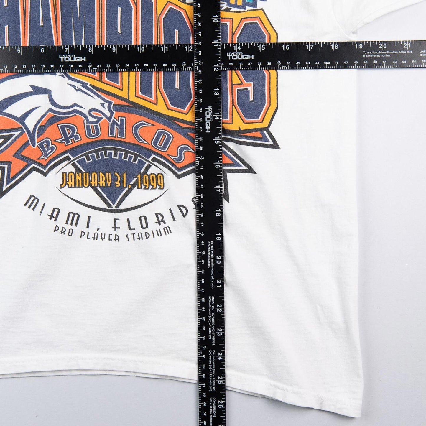 Vintage 1999 Denver Broncos Super Bowl XXXIII T-Shirt Men's Large