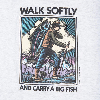 Vintage 1992 Ray Troll “Walk Softly Carry a Big Fish” T-Shirt Men's XL