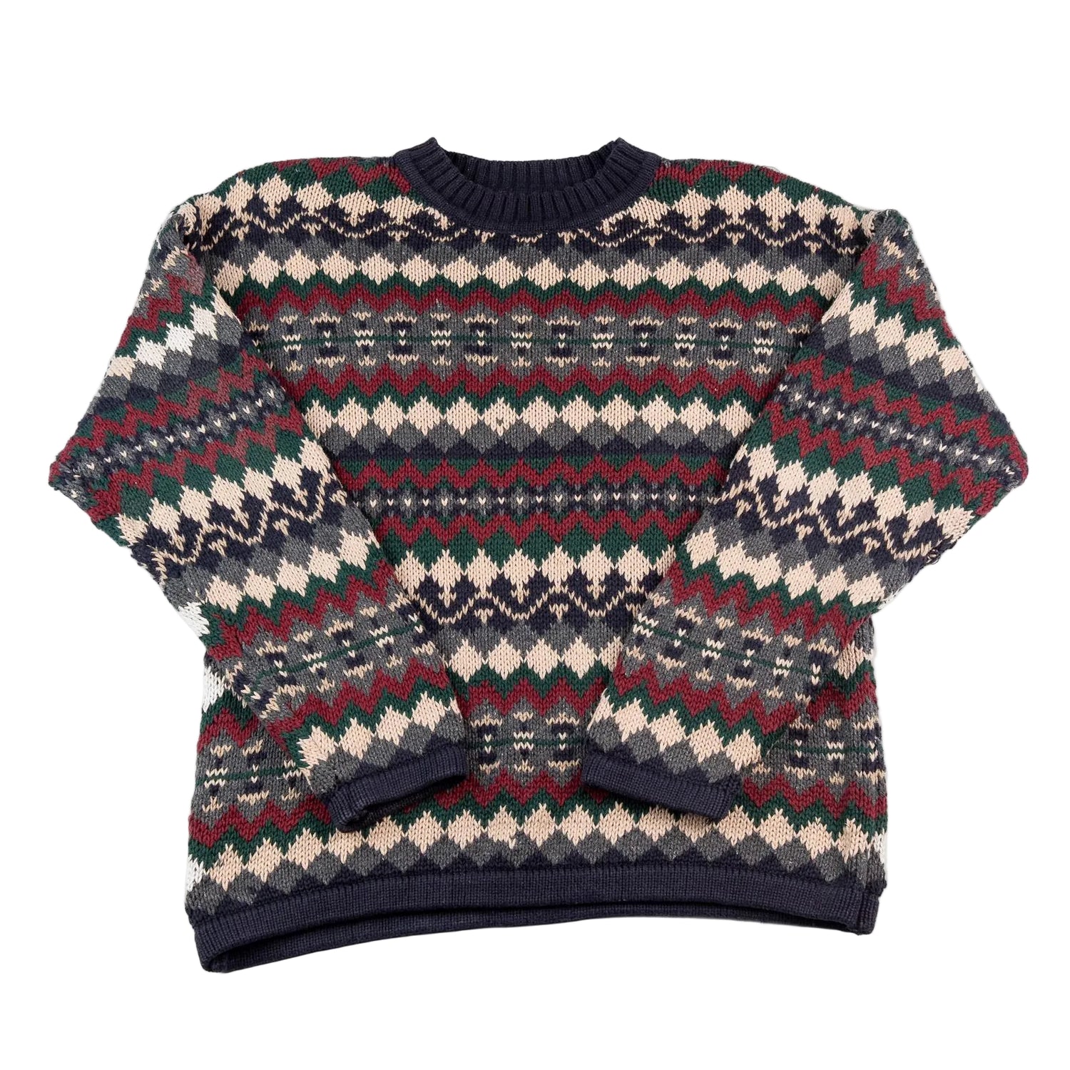 Patterned sweater on a white background