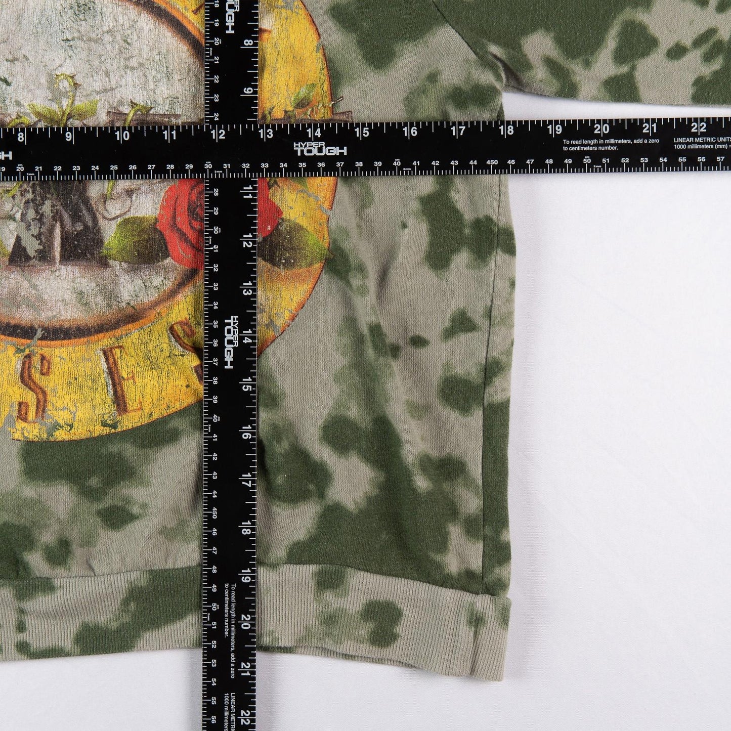 Guns N Roses Sweatshirt Women’s XS Green Tie Dye Graphic Band Logo Crewneck