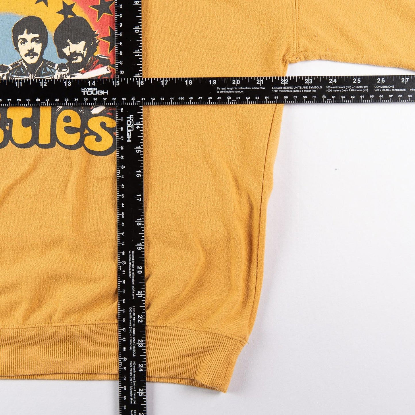 The Beatles Mustard Yellow Graphic Pullover Crewneck Sweatshirt Women’s Large