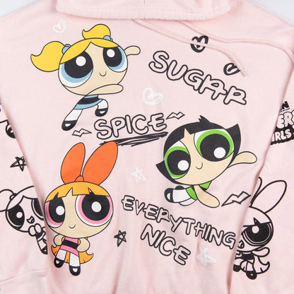 Powerpuff Girls Cartoon Network Sugar Spice Pullover Hoodie Women's Large