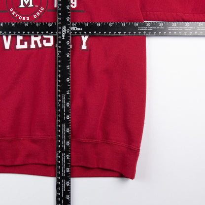 Vintage 1990s Miami University RedHawks Crewneck Sweatshirt Red Men’s L